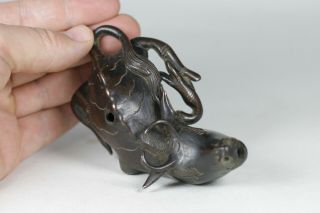 Antique Chinese 17th /18th Century BronzeWater Buffalo Water Dropper Scholars 7