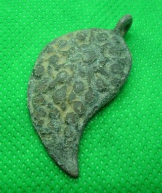 Ancient Celtic Bronze Lunar Pendant Amulet Decoration - 200/100 Bc