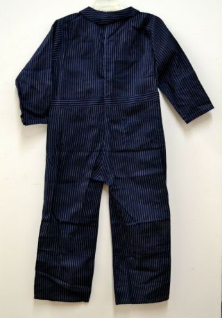 Vtg 1920s Slipova Railroad Coverall Play Suit Stifel Wabash Stripe Boot Stamp 5