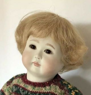Rare Vintage Lynne Roche Doll,  Freddy,  Wood Body 65 1988 Signed W/tags