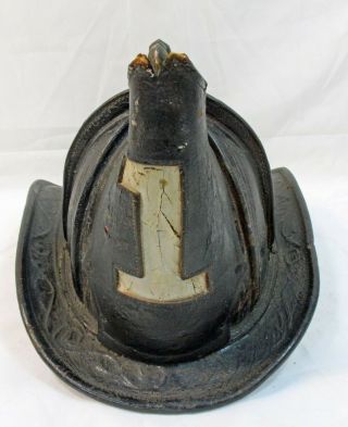 Antique Leather Fire Helmet 1 By Cairns.
