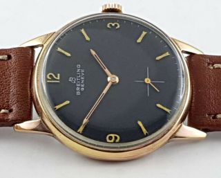 1950´s Vintage Breitling Men´s Wristwatch Hand Winding Black