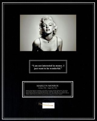 MARILYN MONROE Legend Authentic Hair Lock w Vintage Photo Rare Signed LOA 2