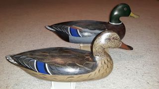 Charles Perdew Style Mallard Pair By Charlie Moore,  Dekalb,  Il - Ca 2002