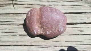 Prehistoric Primitive Notched Stone Hammer Tool