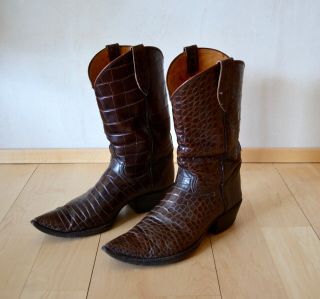 Rare Vintage Paul Bond Alligator Cowboy Boots