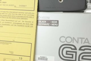 【SUPER RARE BLACK SET IN BOX】 Contax G2 28 45 90mm Lens TLA 200 JAPAN 10