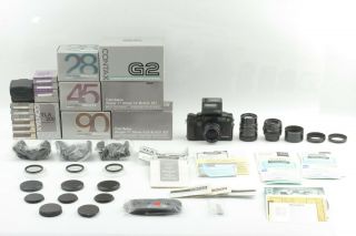 【SUPER RARE BLACK SET IN BOX】 Contax G2 28 45 90mm Lens TLA 200 JAPAN 2