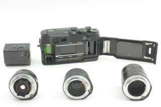 【SUPER RARE BLACK SET IN BOX】 Contax G2 28 45 90mm Lens TLA 200 JAPAN 9