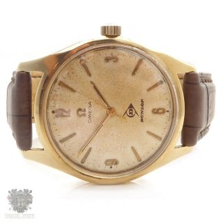 Vintage Solid 9k Gold Mens Omega Wristwatch Watch 1960 