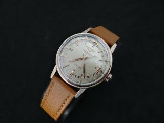 VINTAGE LONGINES CONQUEST PINK GOLD & S.  STEEL AUTOMATIC DATE AT 12 10