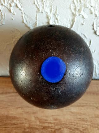 Antique Vintage Old Amber Bakelite Catalin Ball Dice Rod Block Blue 2858gr Rar