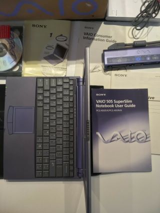 Rare Vintage Sony Vaio Pii 333mhz N 505 128mb Retro Dos Windows 98 Gaming Laptop