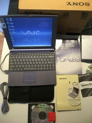 RARE Vintage Sony VAIO PII 333MHz N 505 128MB Retro DOS Windows 98 gaming laptop 2