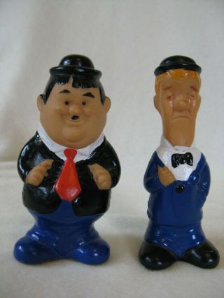 Vintage Laurel And Hardy Wind Up Dancing Toy Character Cartoon Figures,