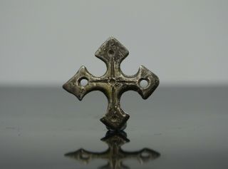 Medieval Knights Templar Period Silver Cross Pendant 1150 - 1250 Ad