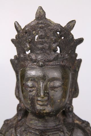 Antique Chinese Bronze Buddha Statue Ming Dynasty 16th 17th C. 8