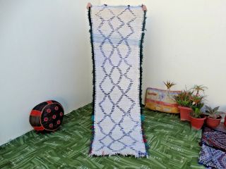 Runner zig zag VINTAGE Beni Ourain Moroccan Azilal Handmade carpet Rug Berber 3