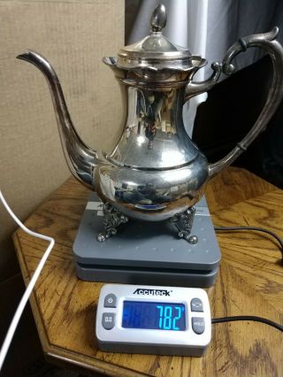 Solid Antique 950 Sterling Silver Tokyo Japan Coffee Or Tea Pot 2,  Estate 782 Gr