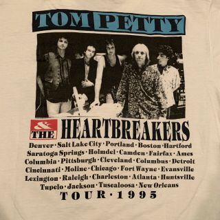 Vintage 1995 Tom Petty And The Heartbreakers Tour T - Shirt Mens Size XL 4