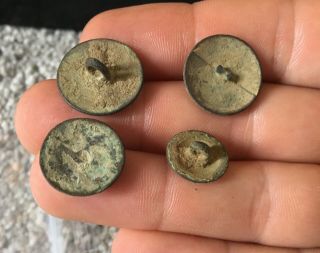 Newport Loyal Volunteers Buttons - Isle Of Wight Metal Detecting Finds 1803 - 1808 2