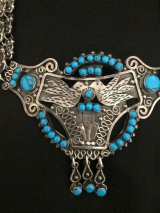 BOLD TAXCO MEXICO STERLING SILVER DOVES NECKLACE MATL STYLE 7