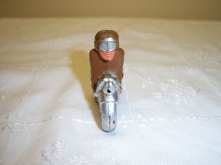 VINTAGE BARCLAY MANOIL LEAD MOTORCYCLE & RIDER (SOLDIER?) 3