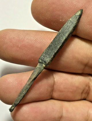 Rare Ancient Greek Bronze Arrowhead 8.  0gr 61.  3mm