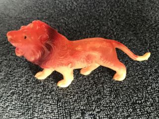 Vintage Thin Wall Celluloid Lion,  Putz Toy,  Occupied Japan