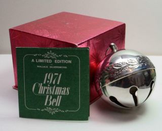 Rare & Htf Vintage Wallace Silversmiths Limited Edition 1971 Christmas Bell