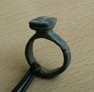 Medieval Knight ' s Templar Era Bronze Ring 13th - 15th century AD.  