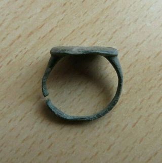 Medieval Knight ' s Templar Era Bronze Ring 13th - 15th century AD.  