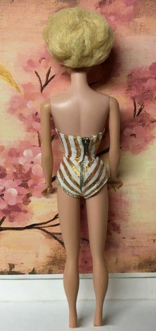 Vintage European Sidepart American Girl Bubblecut Pale Blonde Barbie Doll 9