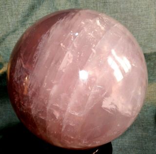 53.  4lb 10.  55 " Rare Natural Pink Calcite Crystal Sphere Ball Healing