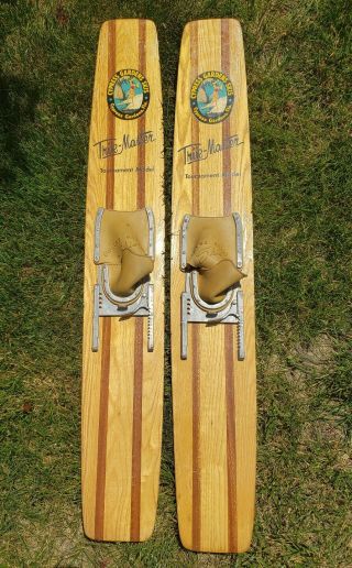 Vintage Wooden Cypress Gardens Trik - Master Water Skis Tournament Model Florida