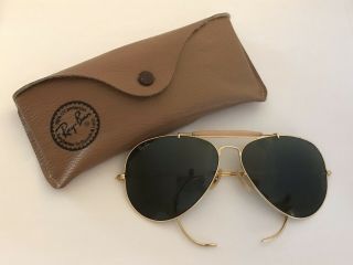 Vintage Bausch & Lomb Ray Ban Outdoorsman Aviator Sunglasses•g - 15 Lenses•62 - 14