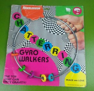 Vintage 1991 Nickelodeon Chatterring Gyro Walkers The Toy That Can Defy Gravity