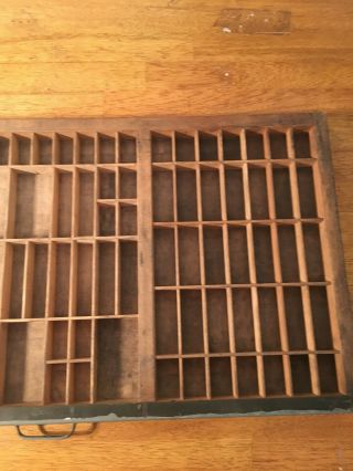 Vintage Wooden Printers Drawer Tray Wall Display Rack Letterpress Hamilton F 3