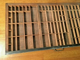 Vintage Wooden Printers Drawer Tray Wall Display Rack Letterpress Hamilton F 4