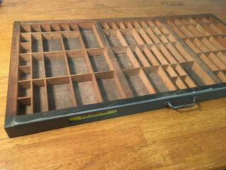 Vintage Wooden Printers Drawer Tray Wall Display Rack Letterpress Hamilton F 5