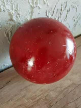 Antique Vintage Old Amber Bakelite Catalin Ball Dice Rod Block Red Cherry 2835gr