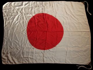 4.  4 Ft Silk Antique Japanese Flag Rising Sun Pre - Ww2 Imperial Japan Naval Asahi