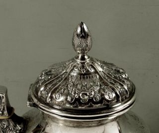 German Silver Coffee Pot c1890 Johann Kurz,  Hanau 5