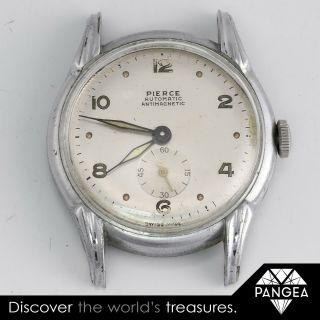 Rare Vintage 1940s Pierce Automatic 1421 Swiss " Linear " Movement 32mm Watch