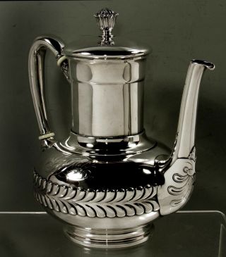 Tiffany Sterling Silver Coffee Pot c1891 Wave Edge 2
