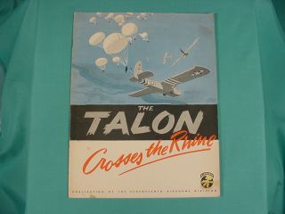 Wwii 17th Airborne Unit History Book Talon Crosses The Rhine 1945 French Printed