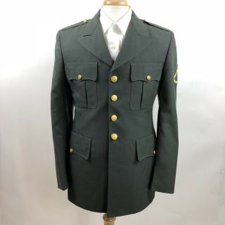 Ww2 Us Army Ground Forces 41l Uniform Coat Field Jacket Vintage Serge Green Vtg