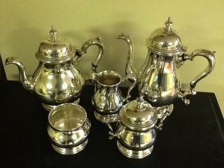 International Sterling Silver 5 piece Tea Set 12