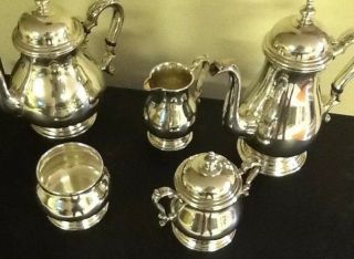 International Sterling Silver 5 piece Tea Set 7