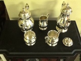 International Sterling Silver 5 piece Tea Set 9